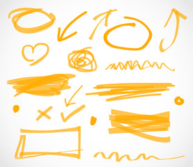 Marker highlighter elements vector