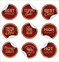 Paper sale stickers collection