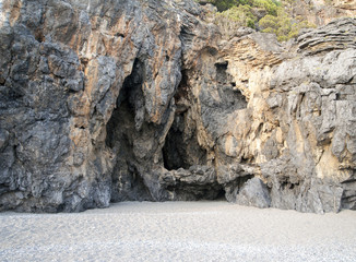 Cavernous beach