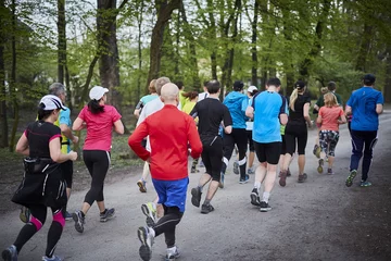 Young runners in the park © satori
