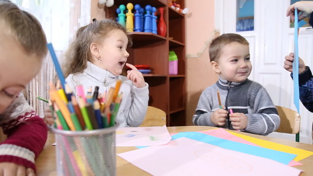 Children Paint Crayons