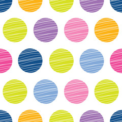 Seamless pattern, polka dot fabric, wallpaper, vector