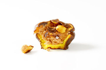 chocolate covered cookie with peanut filling
