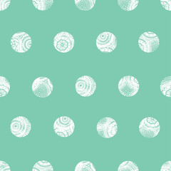 Mint flowers seamless pattern. Cute backgriund.