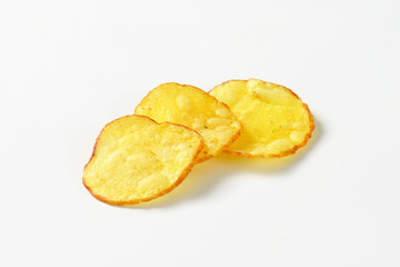 Three potato chips