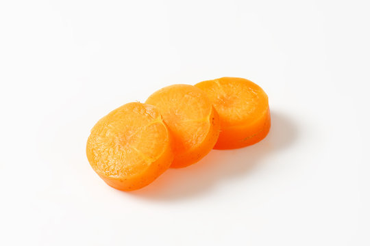 Sliced raw carrot