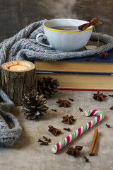 tè caldo con sapori invernali