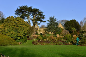Fototapeta na wymiar An English country garden in Winter.