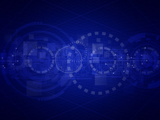 Blue technology background 