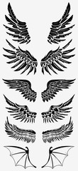 wings gold. emblems template
