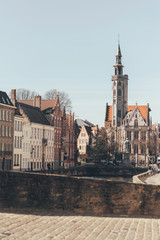 Naklejka premium Loge de Bourgeois at End of Canal in Bruges