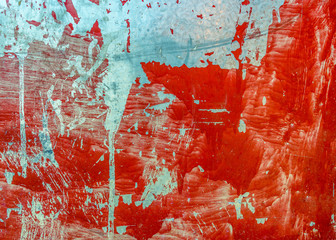 Grungy red metal sheet texture