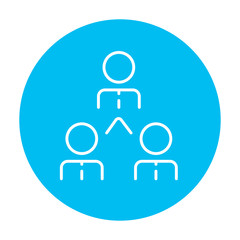 Business team line icon.
