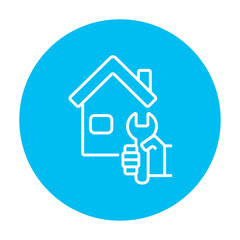 House repair line icon.