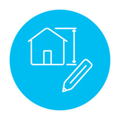 House design line icon.