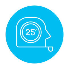 Tape measure line icon.