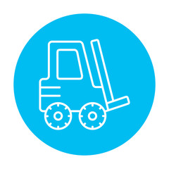 Forklift line icon.