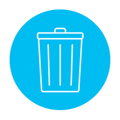 Trash can line icon.