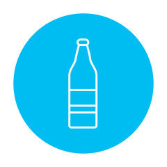 Glass bottle line icon.