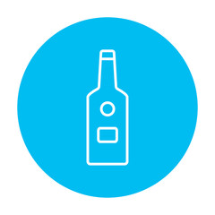 Glass bottle line icon.