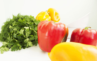 peppers and parsley