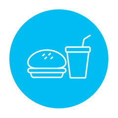 Fast food meal line icon.