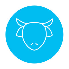 Cow head line icon.