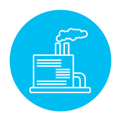 Refinery plant line icon.