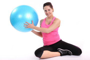 Fototapeta premium Gymnastik mit Pezziball