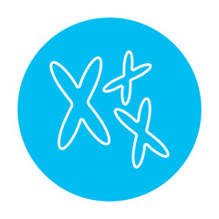 Chromosomes line icon.