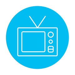 Retro television line icon.