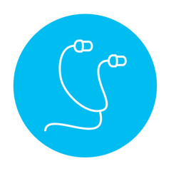 Earphone line icon.