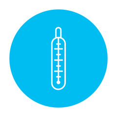 Medical thermometer line icon.