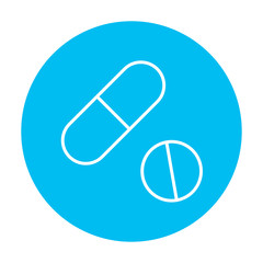 Pills line icon.