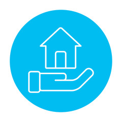 House insurance line icon.
