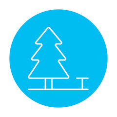 Fototapeta premium Landscape line icon.