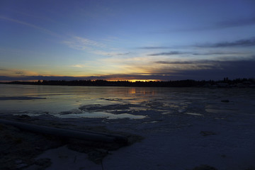 Icy sunset