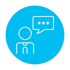 Customer service line icon.