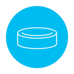 Hockey puck line icon.