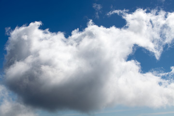 colorful dramatic sky with cloud at sunset