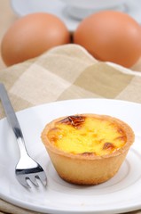 egg tart, sweet and delicious dessert 