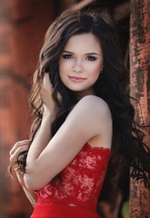 Fototapeta premium Portrait of a beautiful young girl