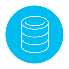Computer server line icon.