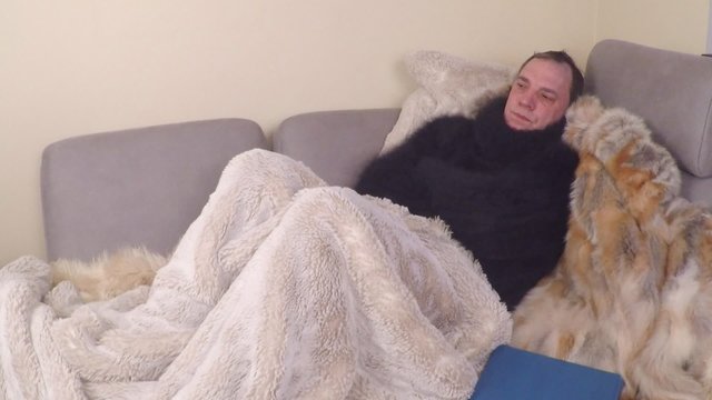 Mann hat Grippe