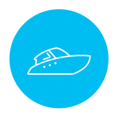 Speedboat line icon.