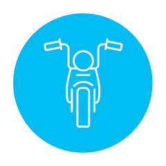 Motorcycle line icon.