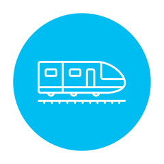 Modern high speed train line icon.