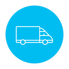 Delivery truck line icon.