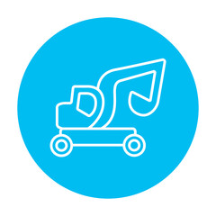 Excavator truck line icon.