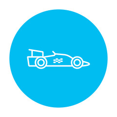 Race car line icon.